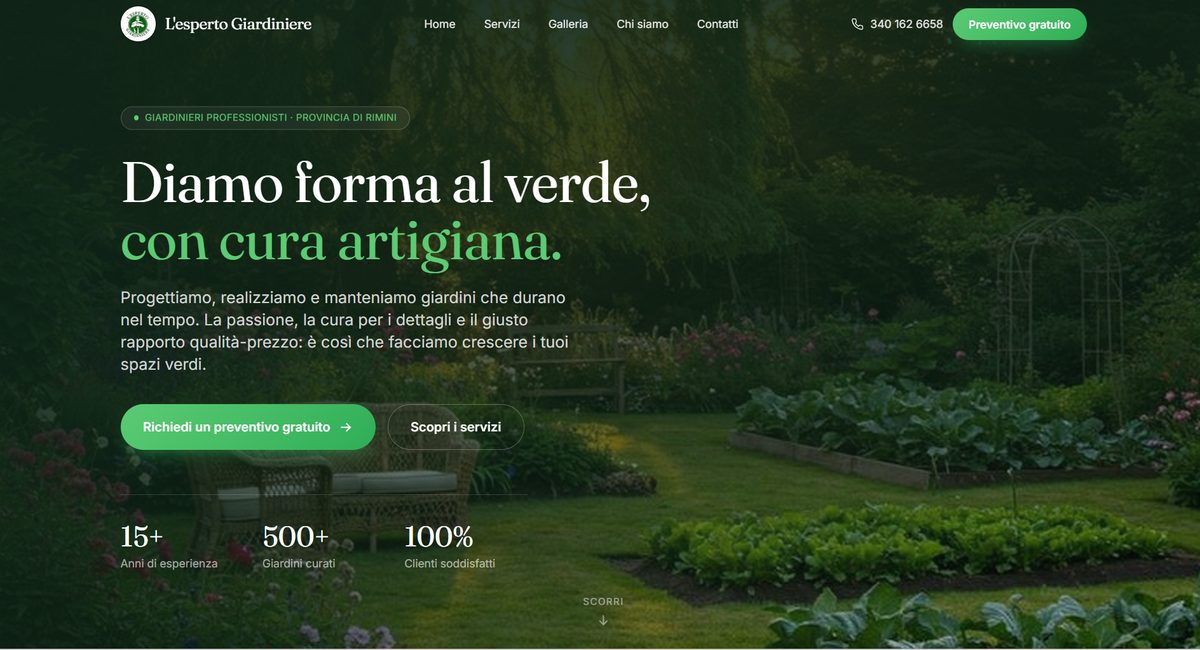 Home page del sito L'Esperto Giardiniere